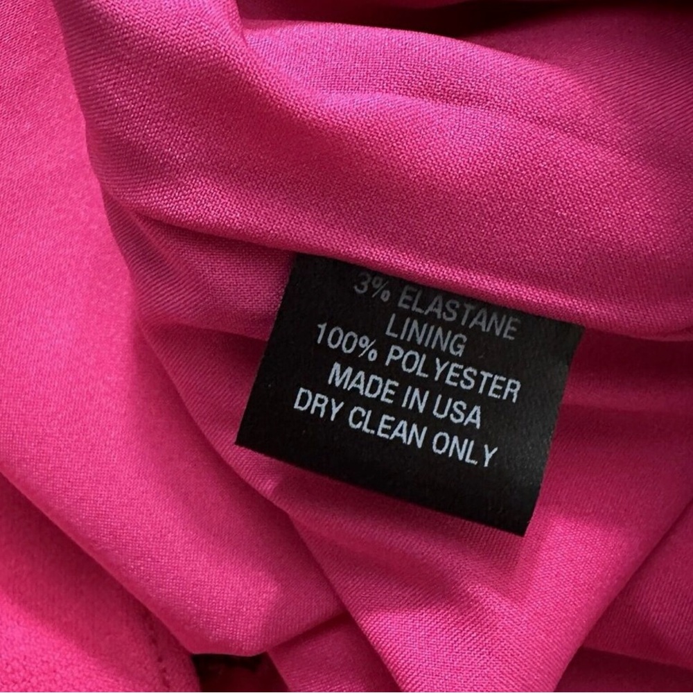 Brandon Maxwell Womens Dress 2 Hot Pink High Neck Bow Halter Cocktail Mini Event - Picture 11 of 11